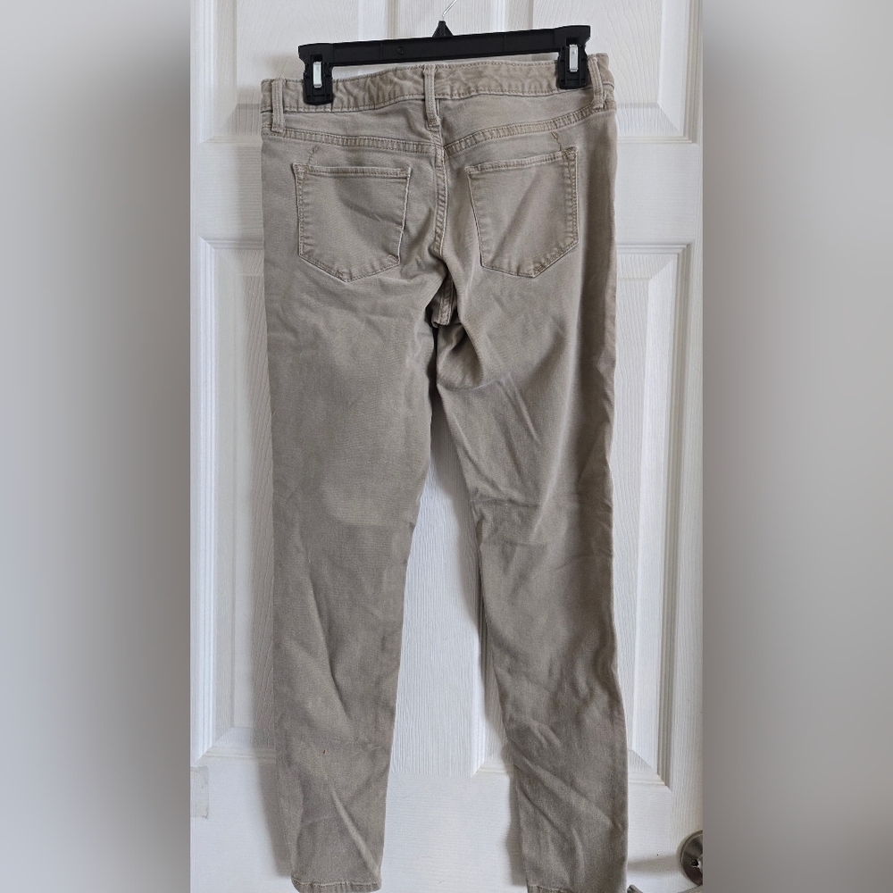 Beige Mid Rise Jeggings - Picture 2 of 4
